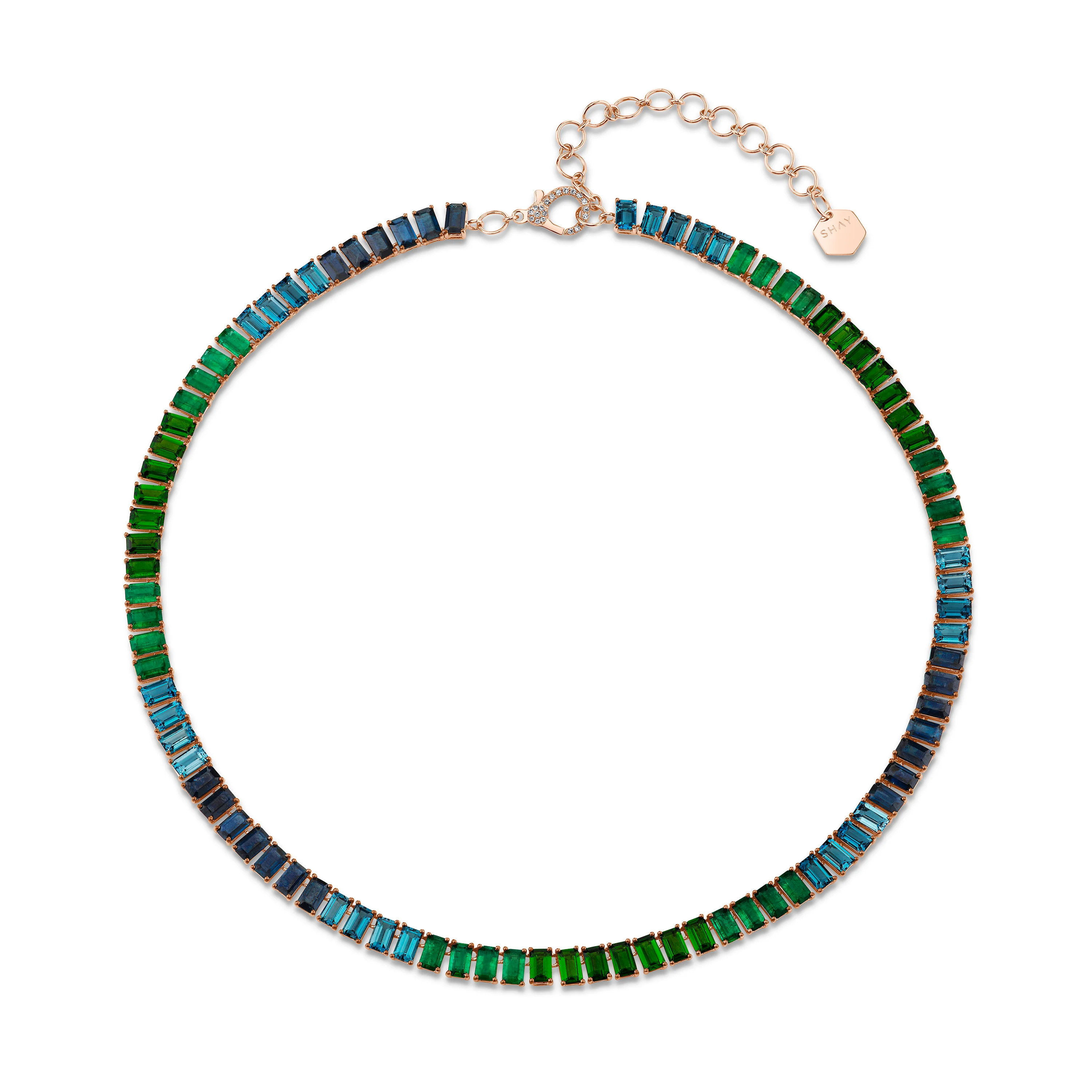EMERALD OMBRE ETERNITY NECKLACE - Image 5