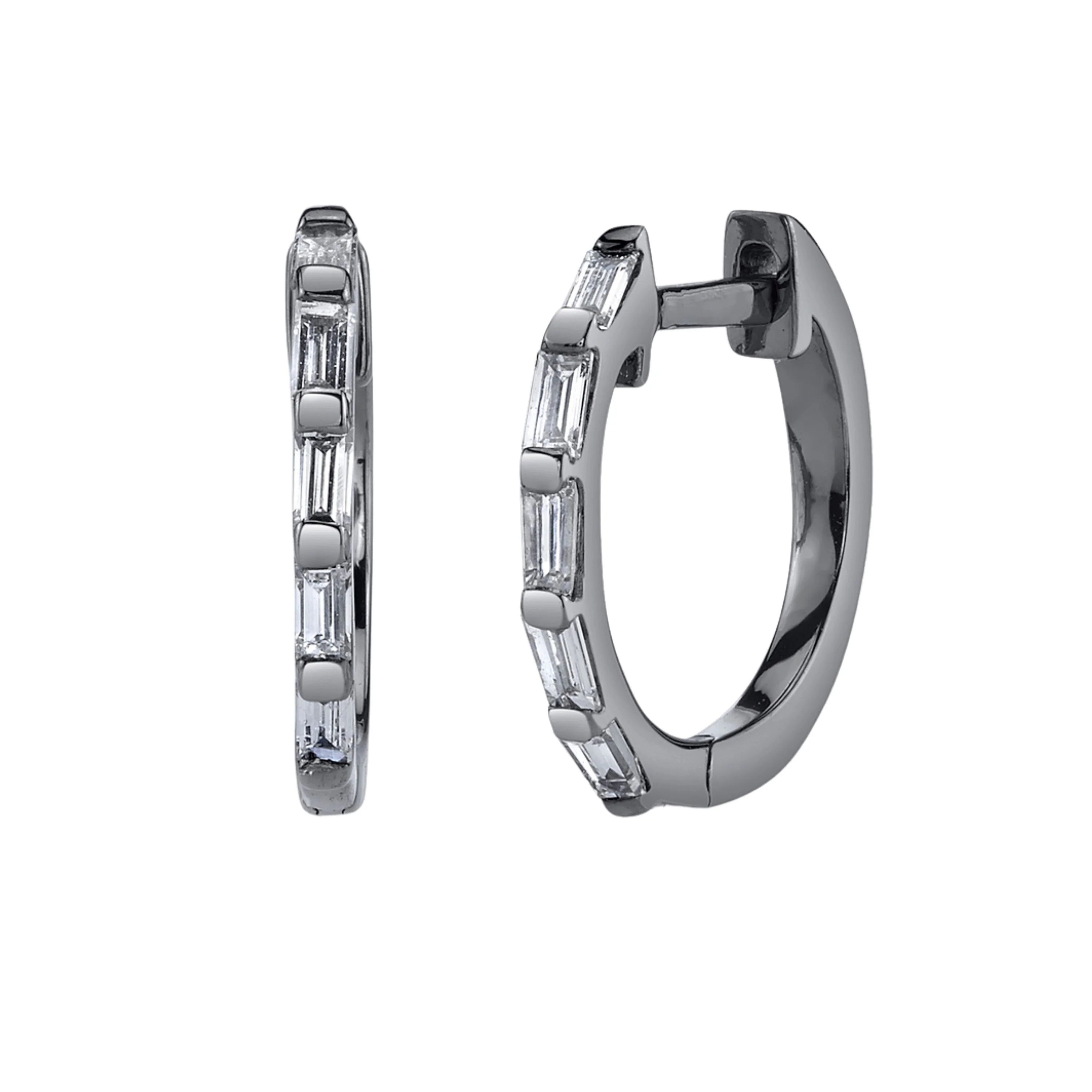 DIAMOND BAGUETTE HUGGIES, 12.5mm - Image 4