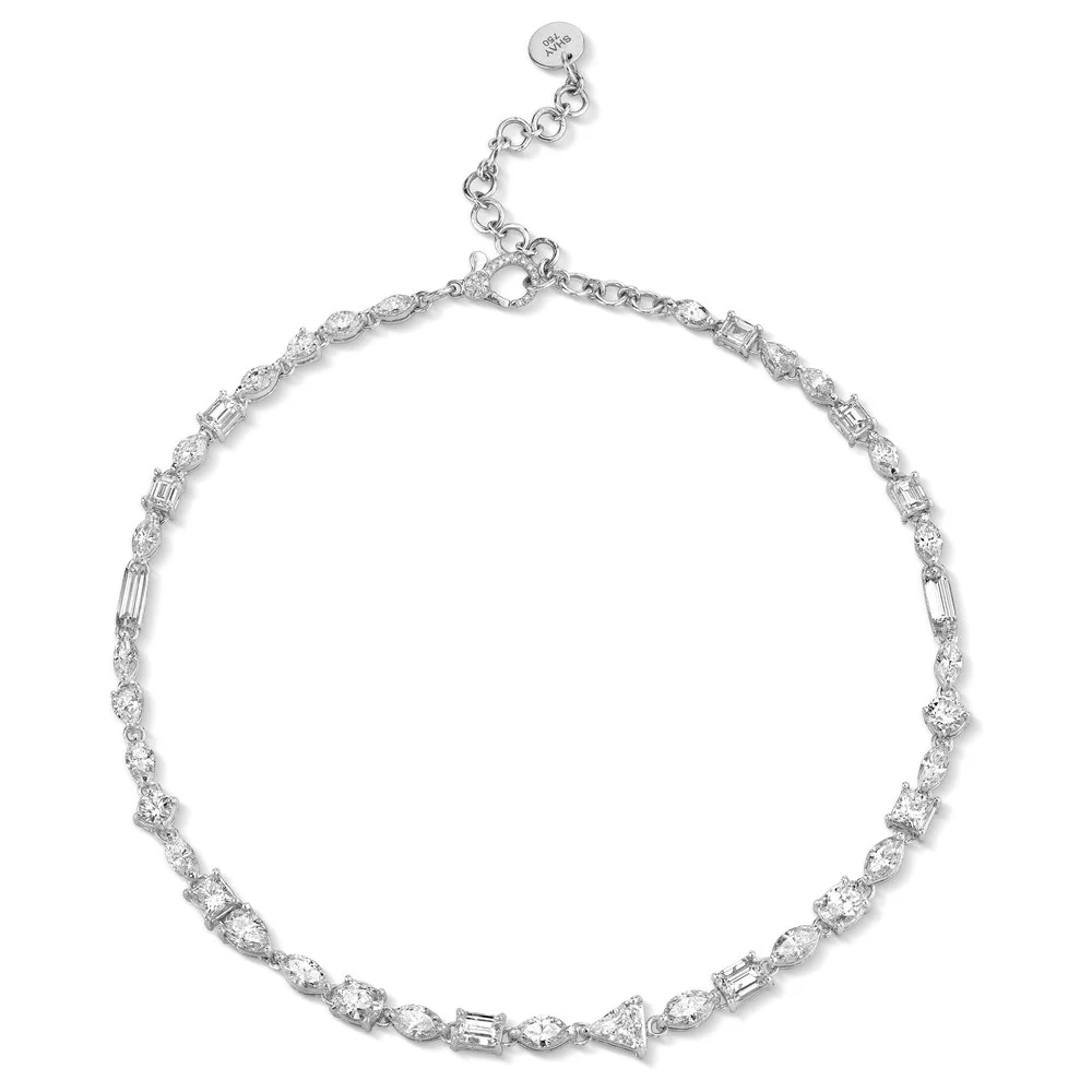 MIXED DIAMOND TENNIS NECKLACE - Image 3