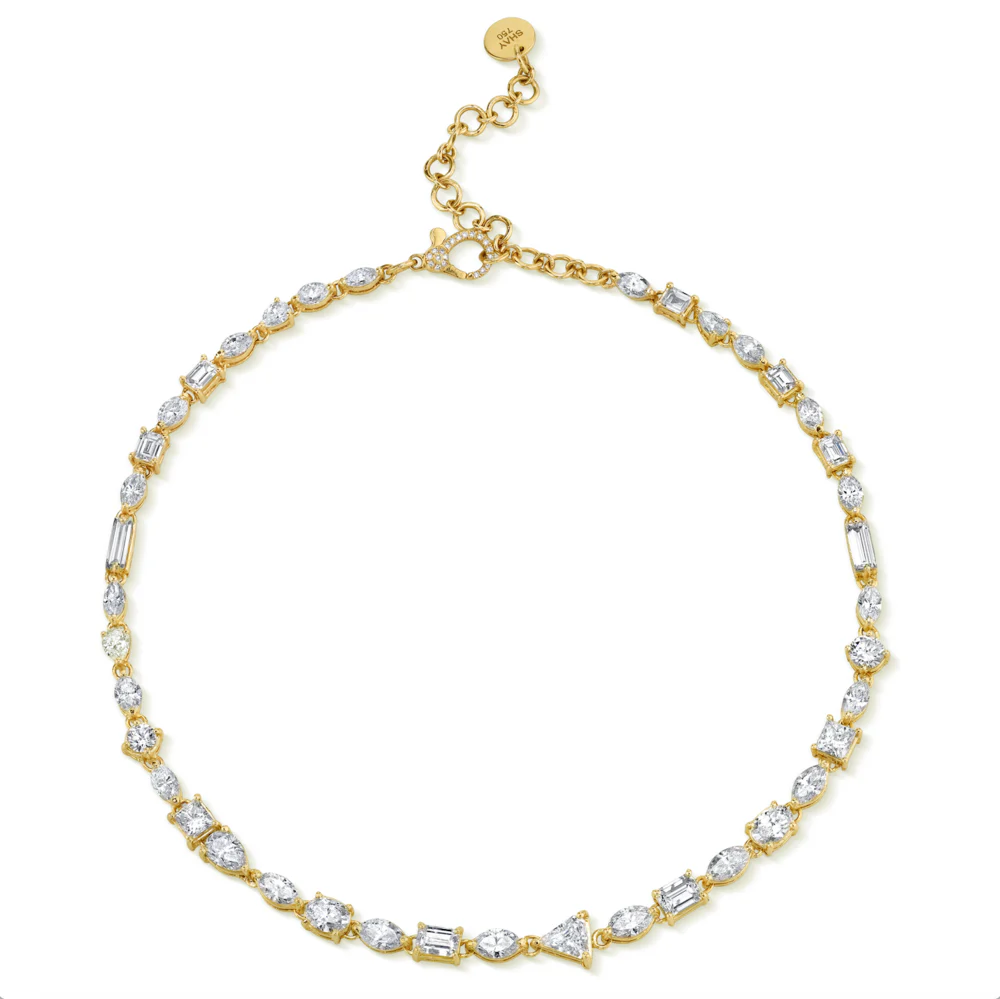 MIXED DIAMOND TENNIS NECKLACE - Image 4