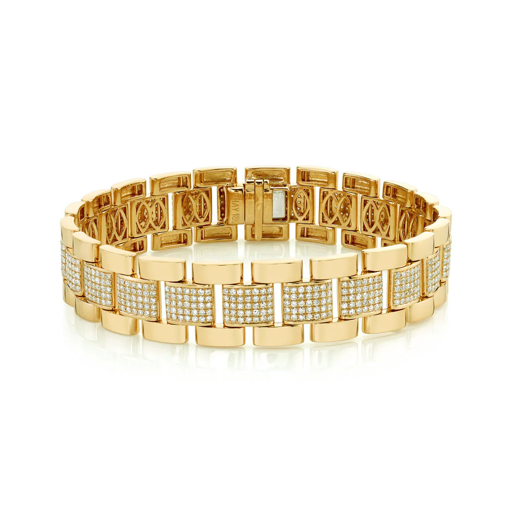 MEN'S DIAMOND PARTIAL PAVE JOURNEY BRACELET - Image 3