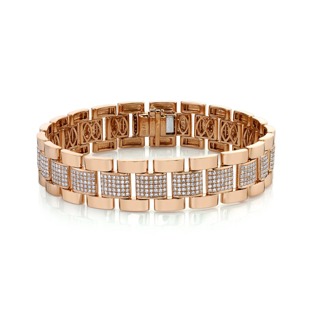 MEN'S DIAMOND PARTIAL PAVE JOURNEY BRACELET - Image 4