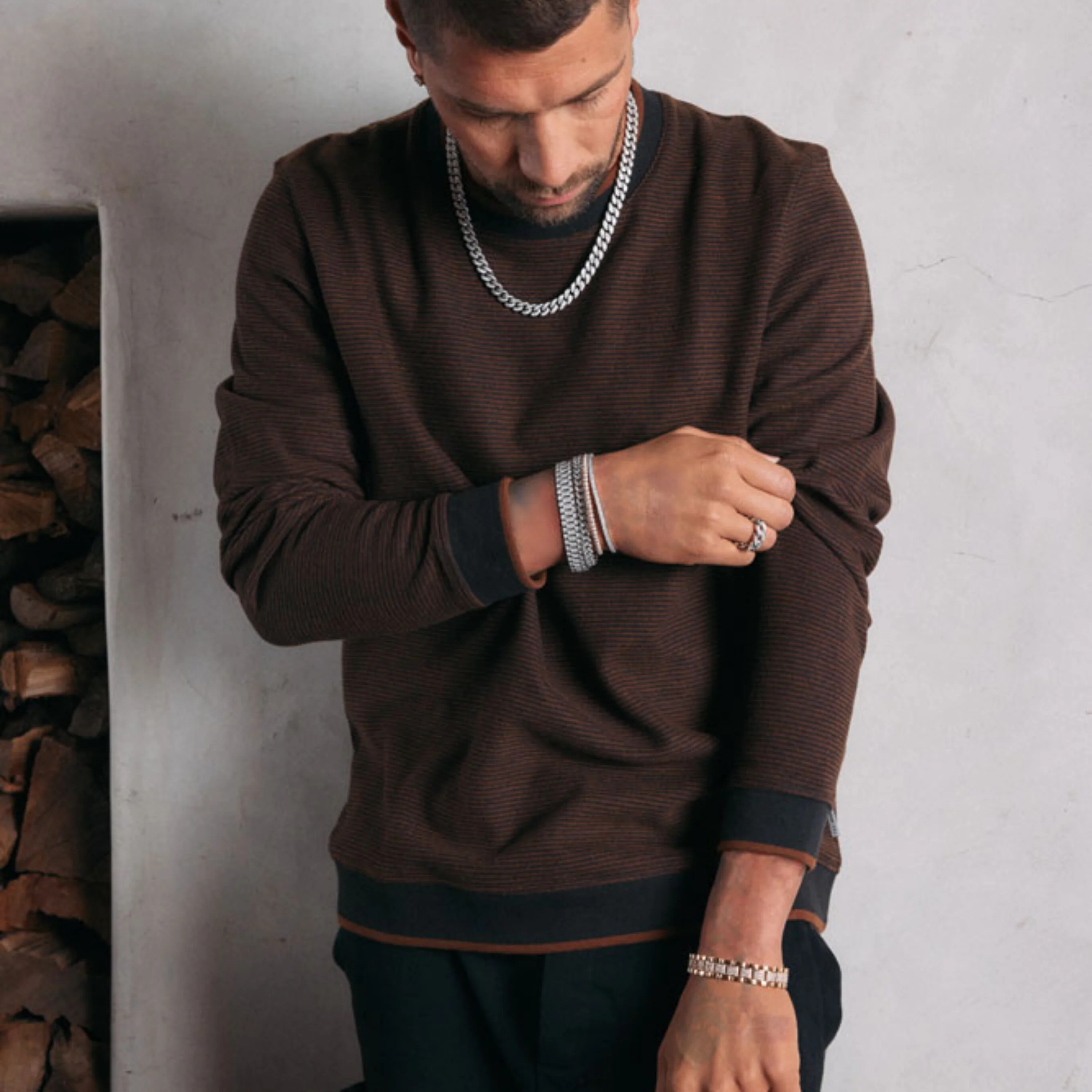 MEN'S DIAMOND PARTIAL PAVE JOURNEY BRACELET - Image 6