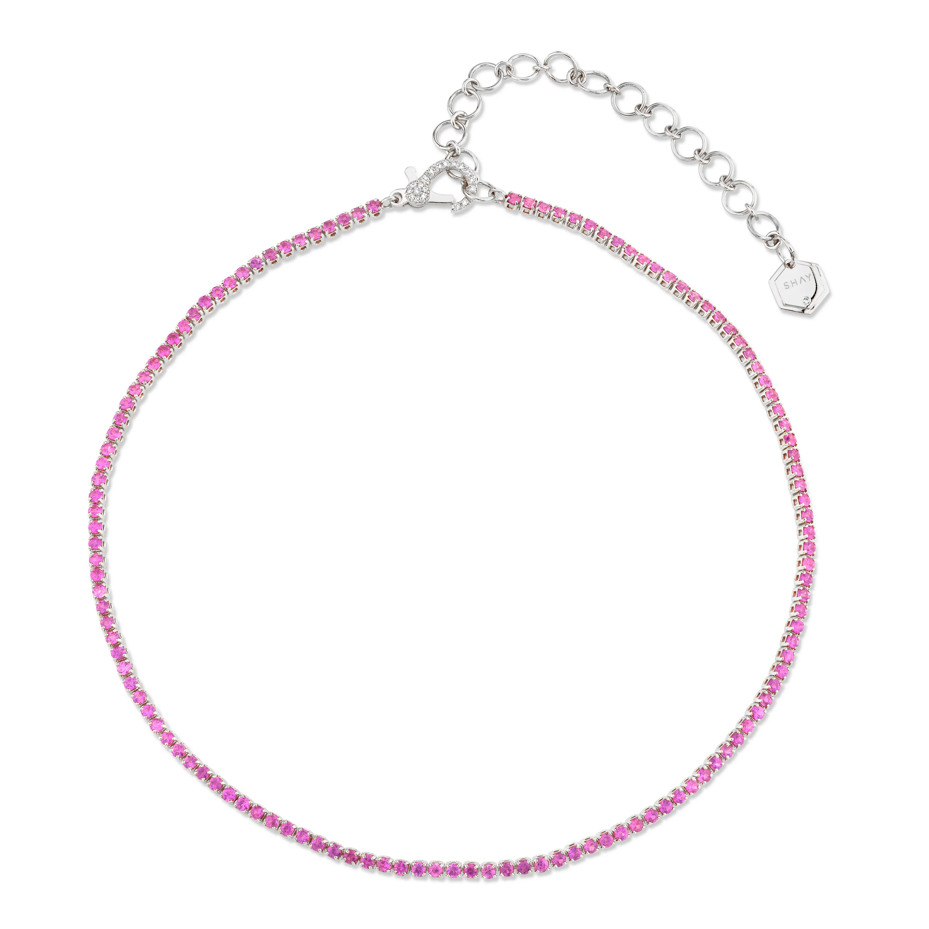PINK SAPPHIRE THREAD CHOKER - Image 3