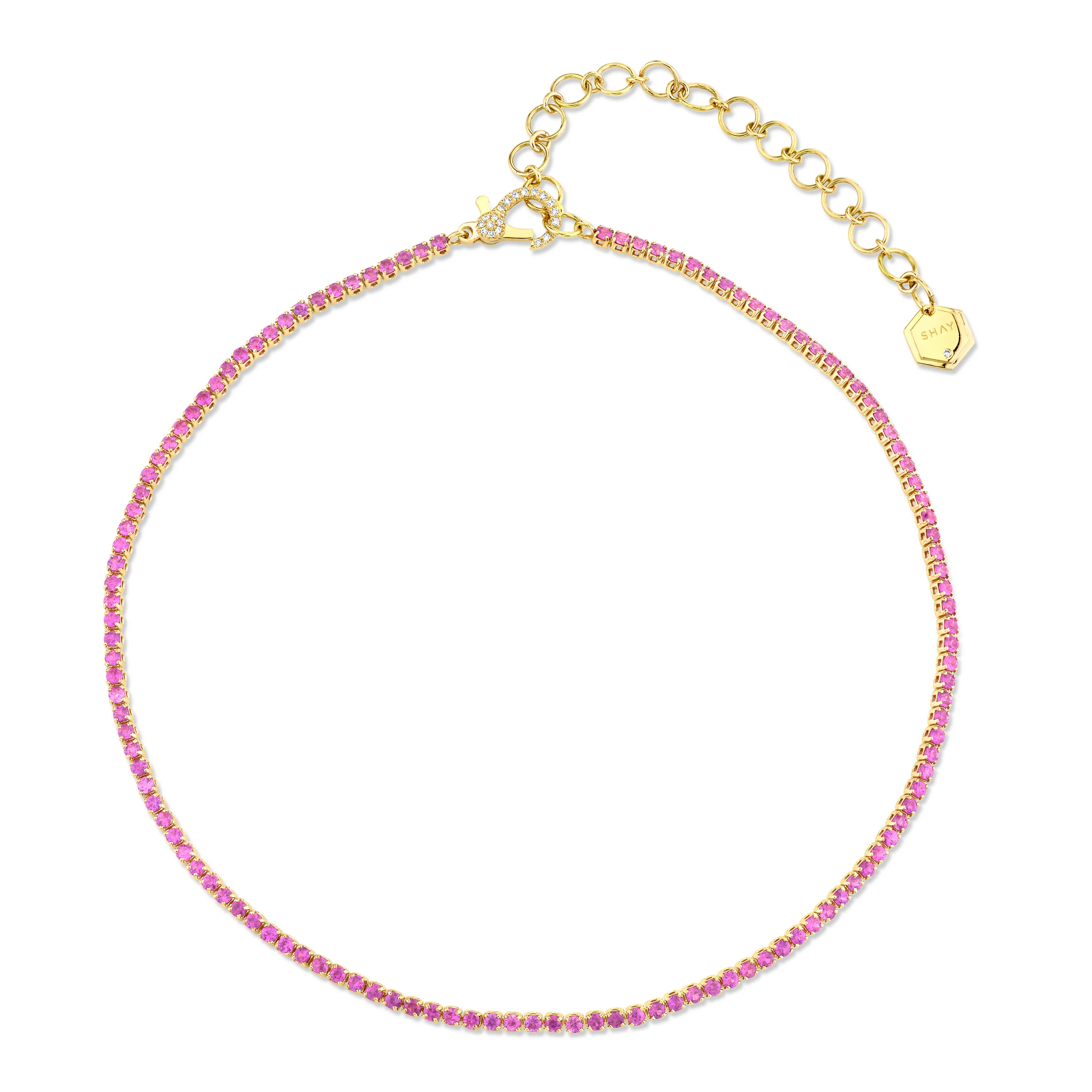 PINK SAPPHIRE THREAD CHOKER - Image 4