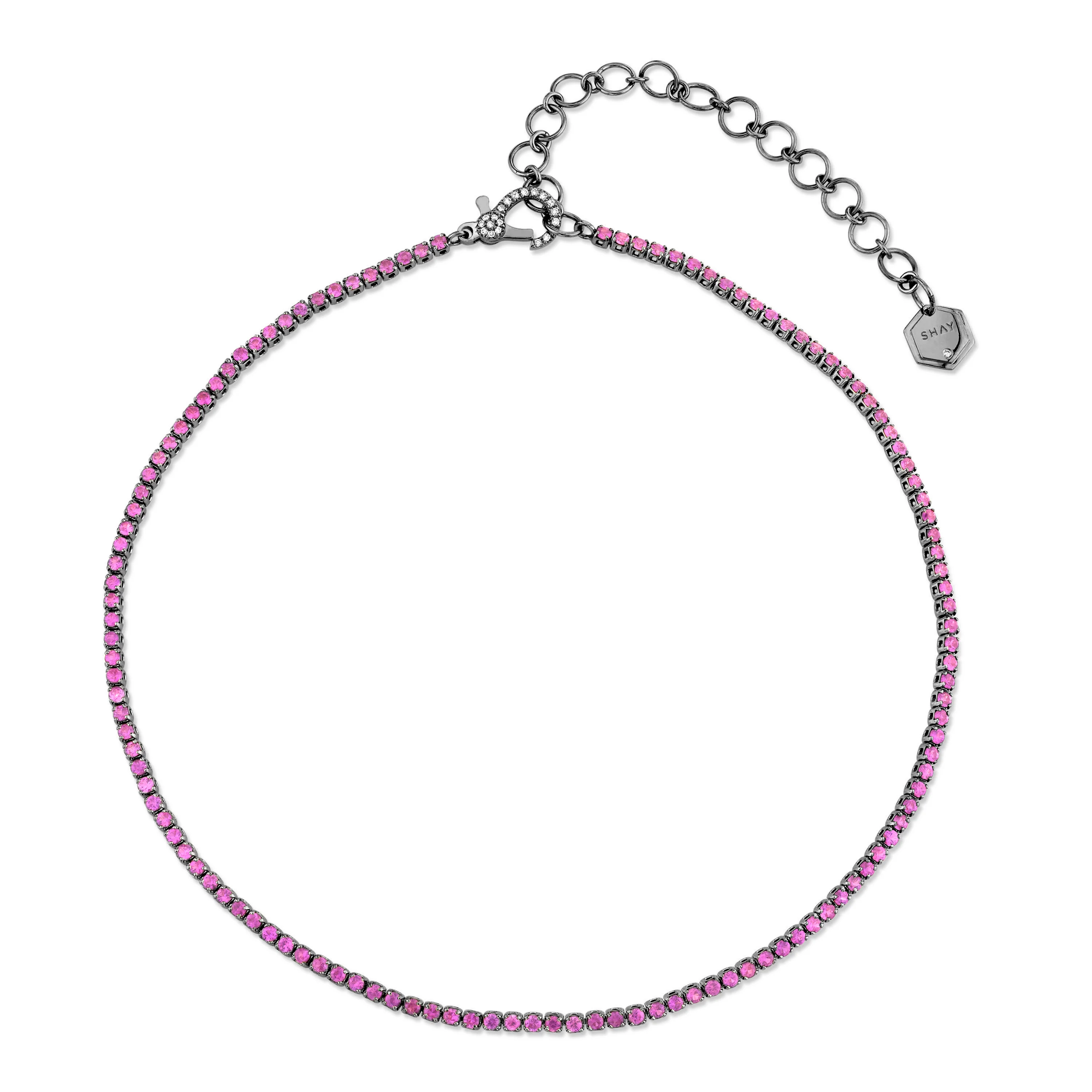 PINK SAPPHIRE THREAD CHOKER - Image 5