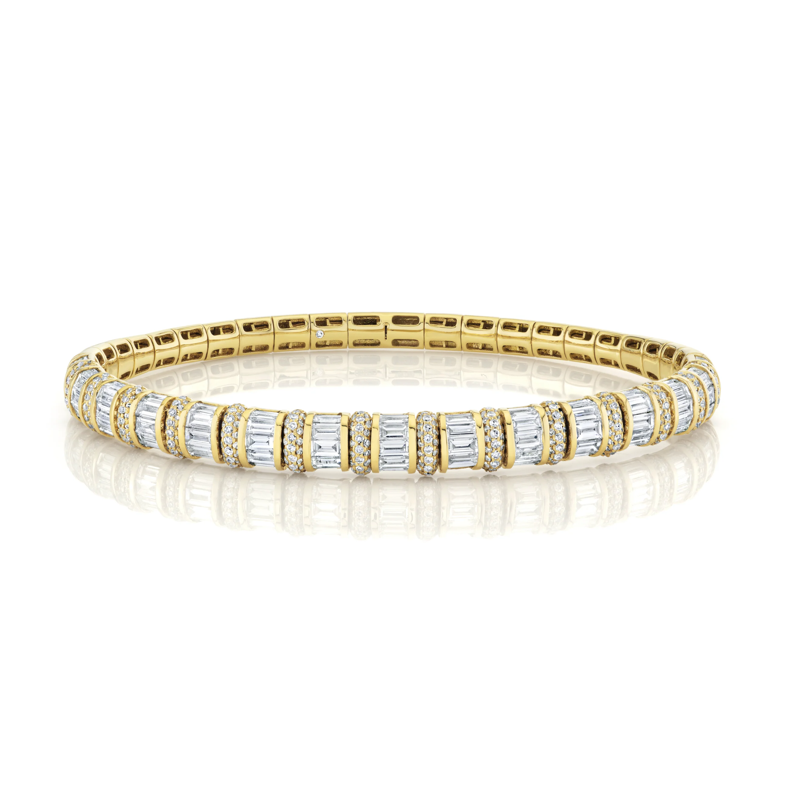 DIAMOND BAGUETTE & PAVE STRETCH BRACELET - Image 4