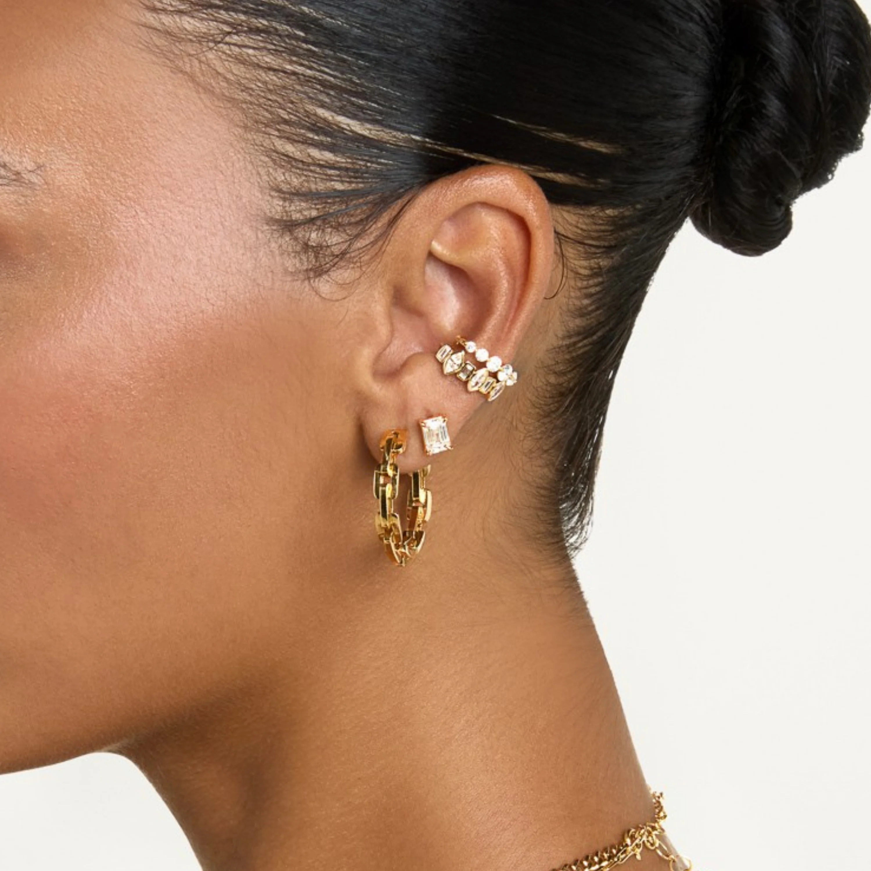 READY TO SHIP DIAMOND BEZEL EAR CUFF - Image 6