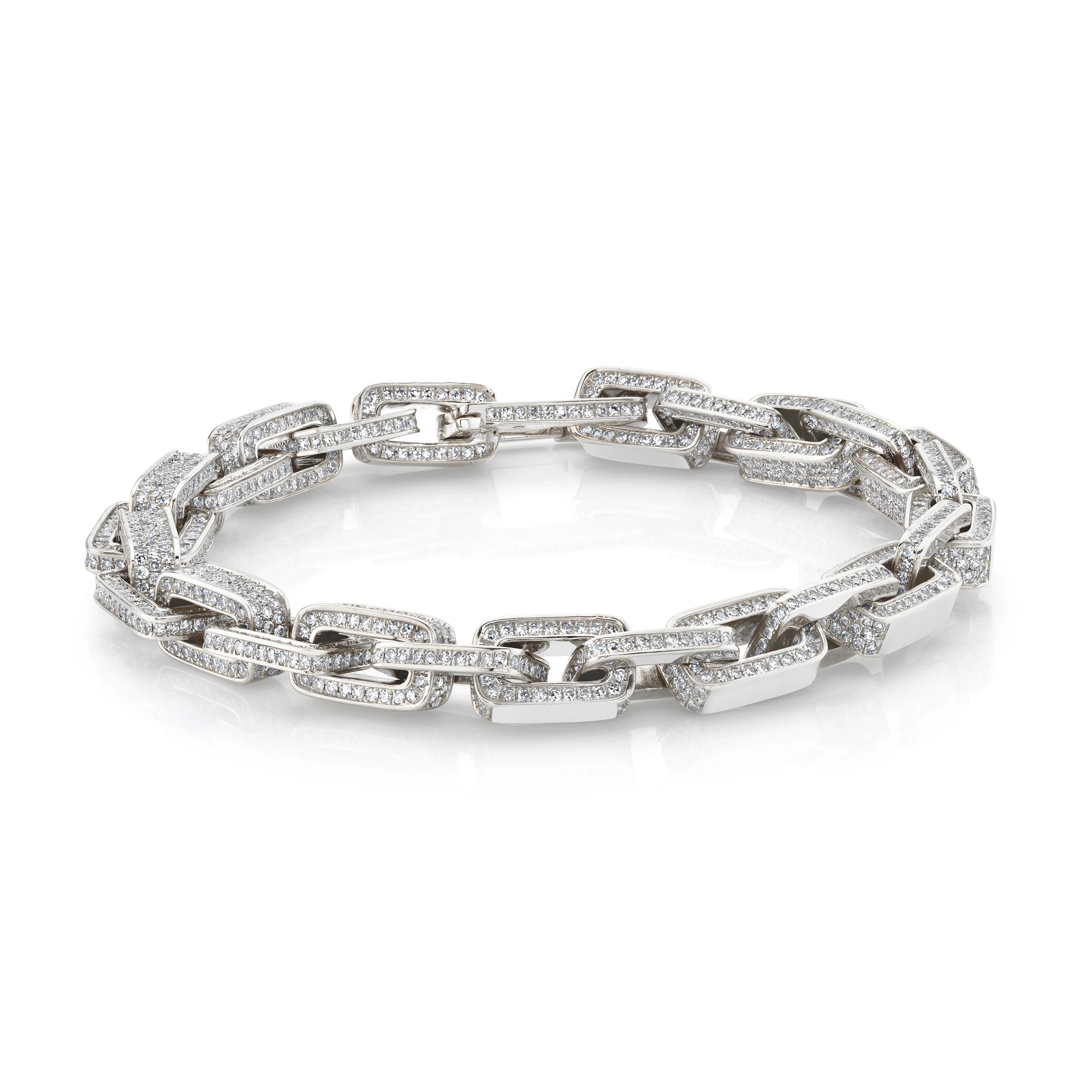 READY TO SHIP DIAMOND PAVE DECO LINK BRACELET - Image 3