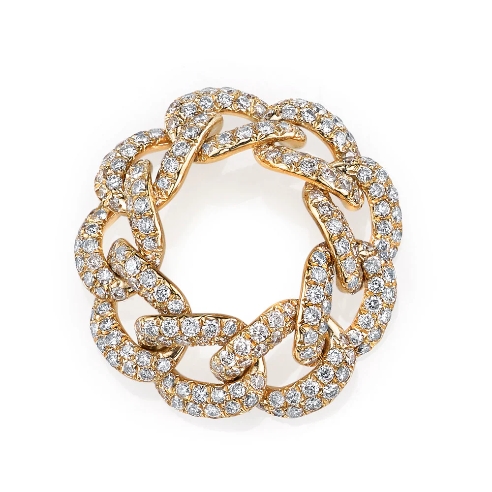 READY TO SHIP DIAMOND PAVE ESSENTIAL LINK RING - Image 4