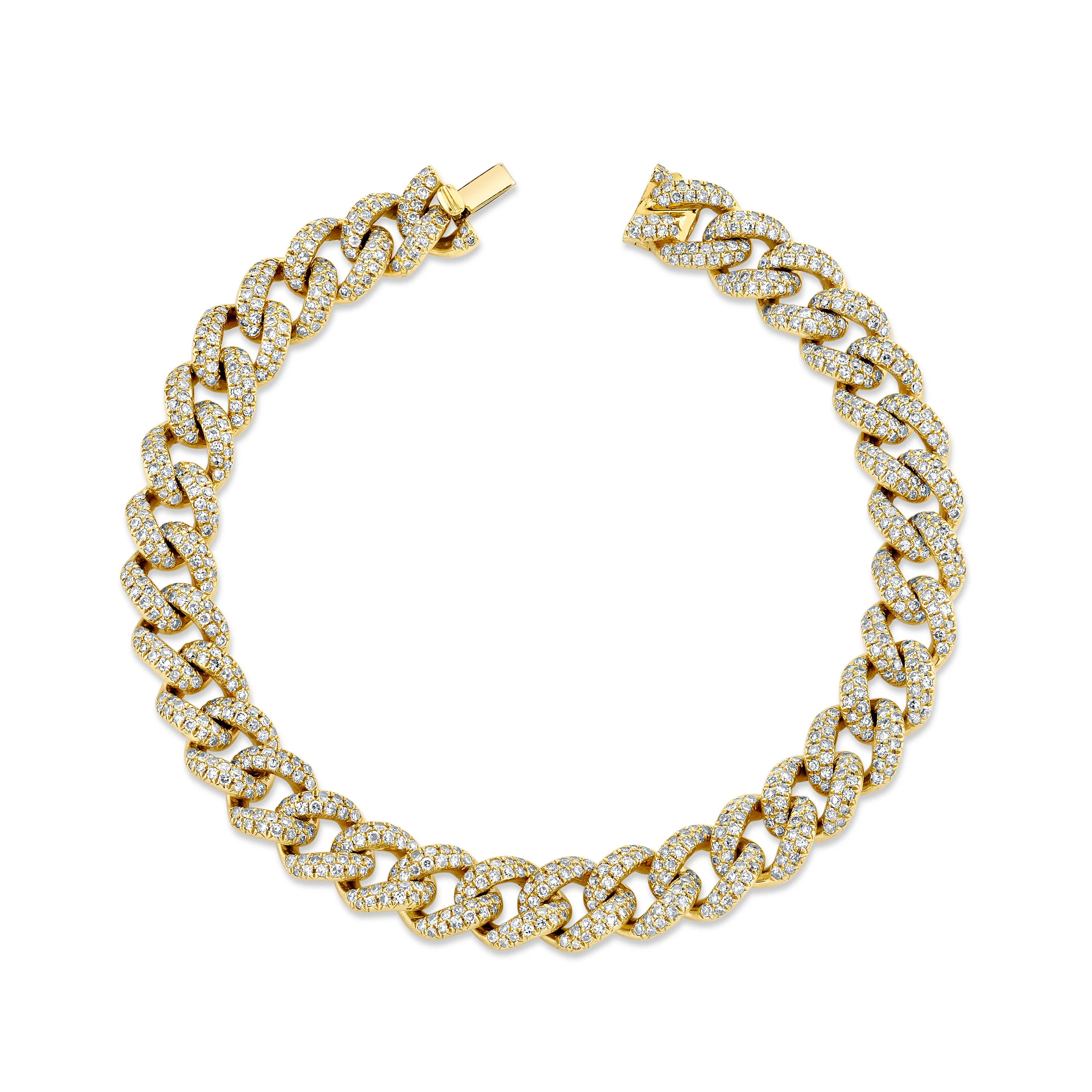 READY TO SHIP DIAMOND PAVE MEDIUM LINK BRACELET - Image 3
