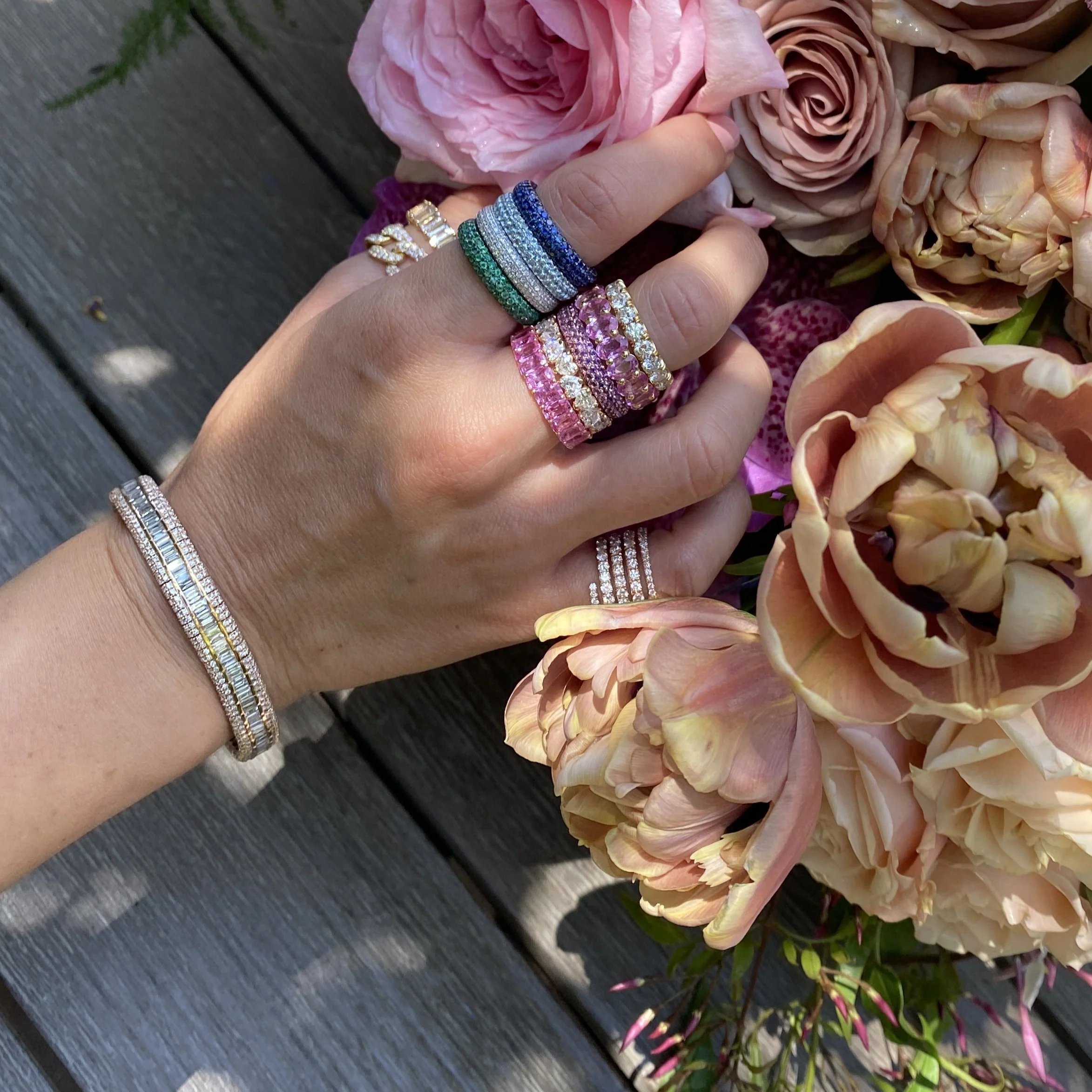 DIAMOND PAVE SCALES STRETCH BRACELET - Image 6