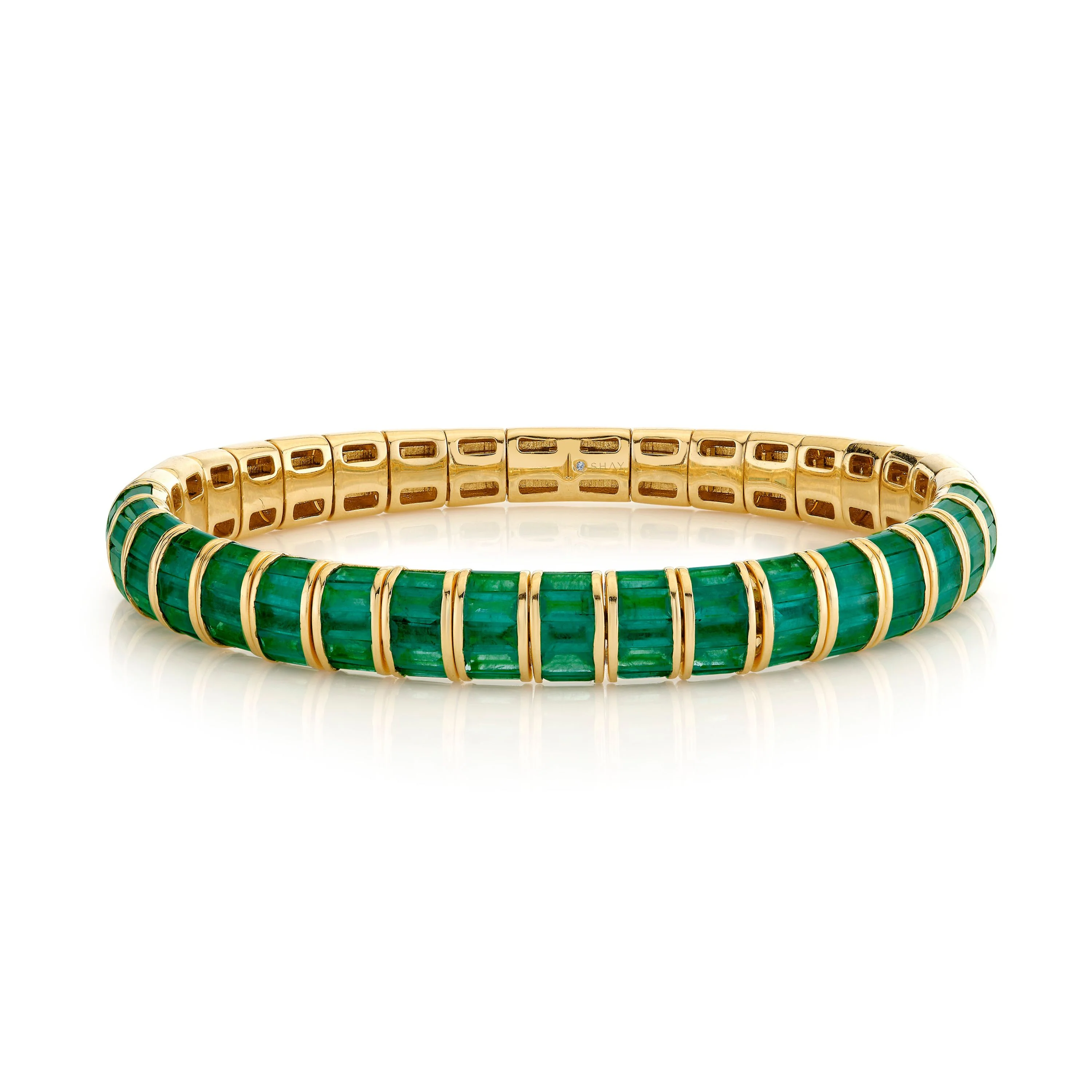 EMERALD BAGUETTE STRETCH BRACELET - Image 3