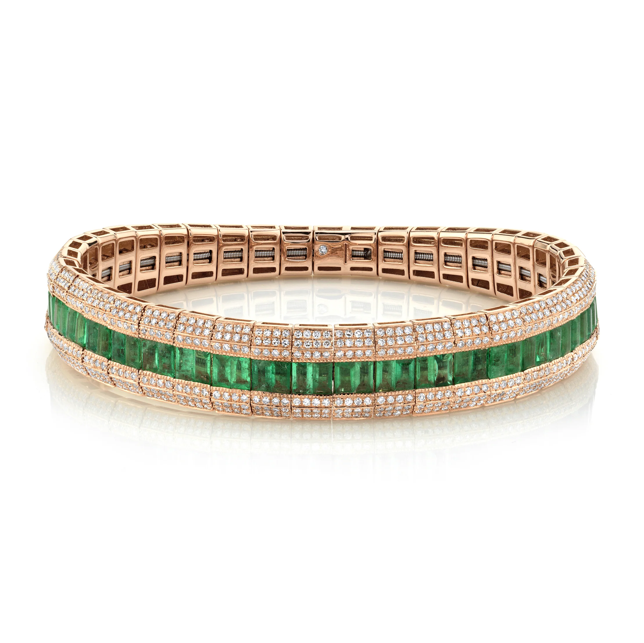 EMERALD & DIAMOND STRETCH BRACELET - Image 3