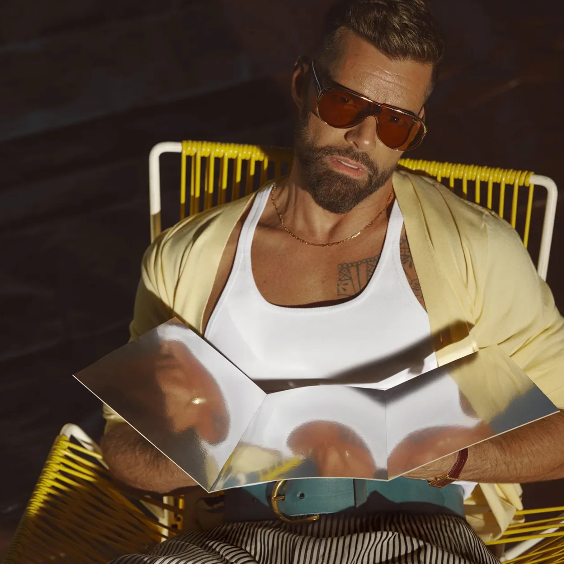 READY TO SHIP MEN'S SOLID GOLD BABY DECO LINK NECKLACE - Image 5