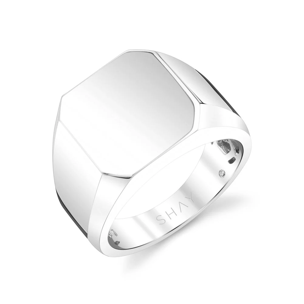 MEN'S SOLID GOLD SIGNET RING - Image 3