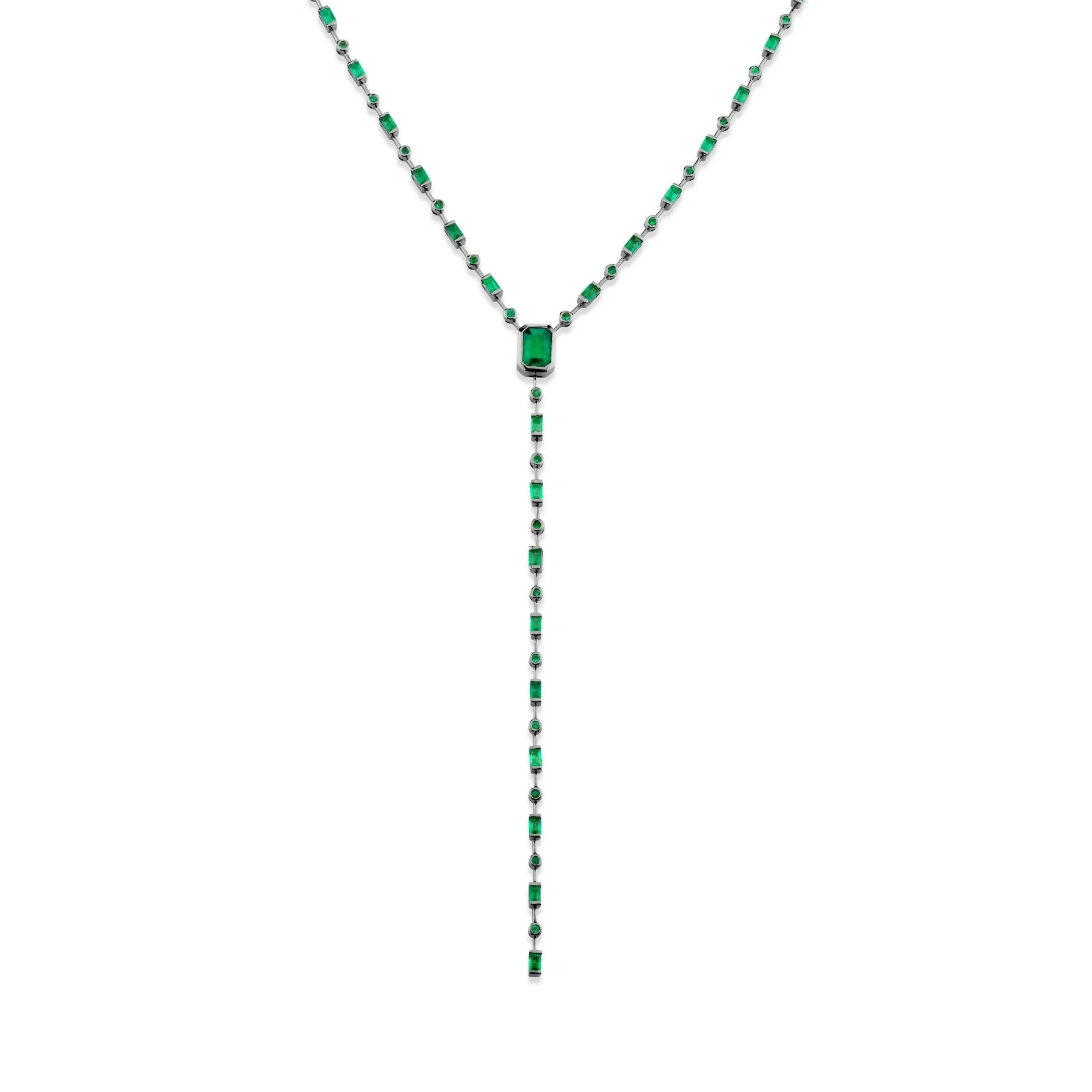 MIXED EMERALD Y NECKLACE - Image 3