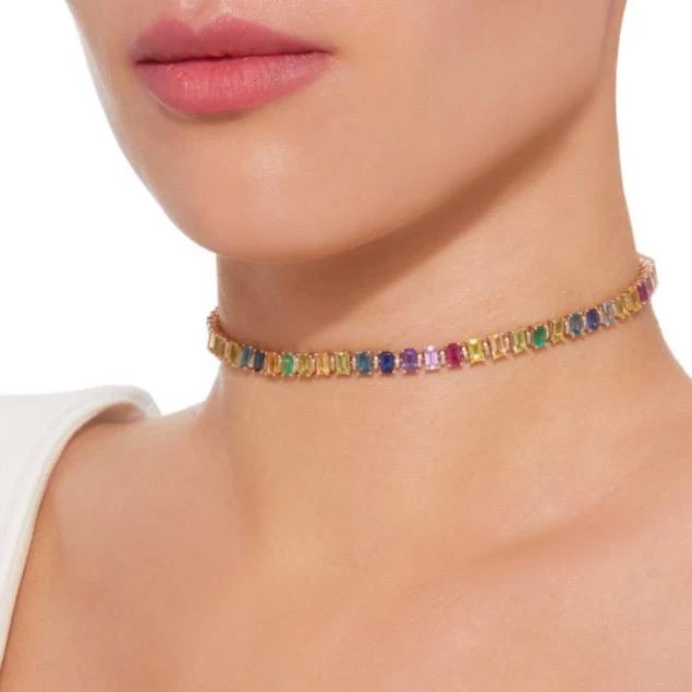 READY TO SHIP RAINBOW ETERNITY CHOKER - Image 4