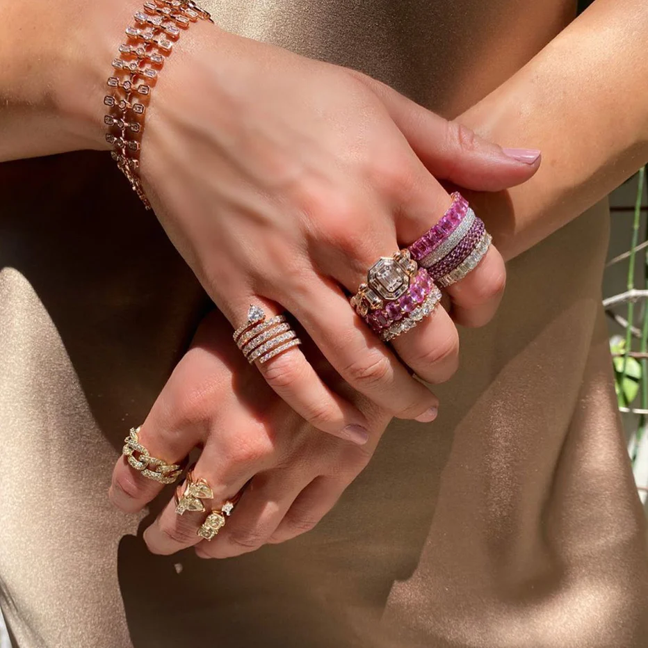 READY TO SHIP SMALL EMERALD CUT ETERNITY BAND, 3cts - Image 5