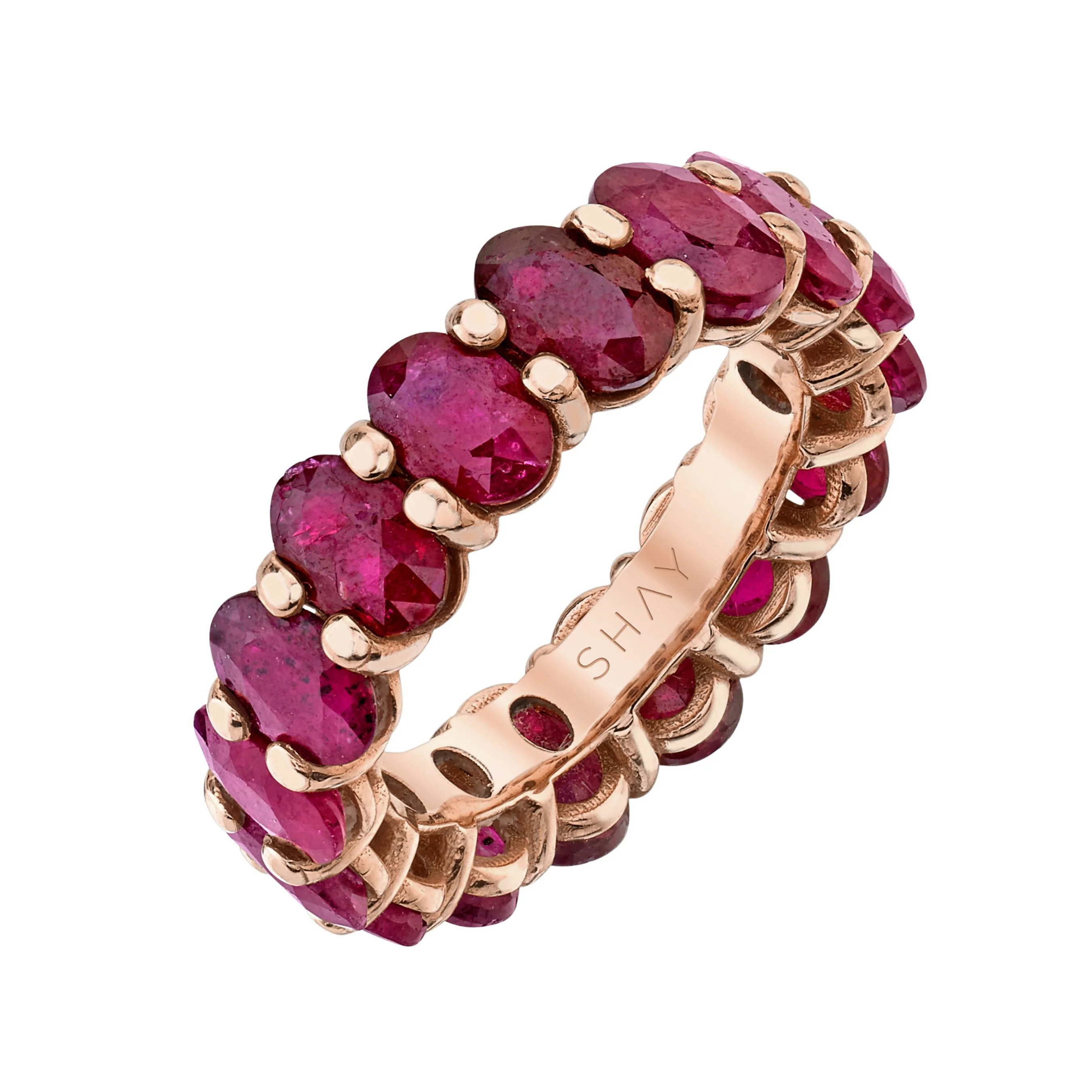 RUBY OVAL ETERNITY BAND - Image 3