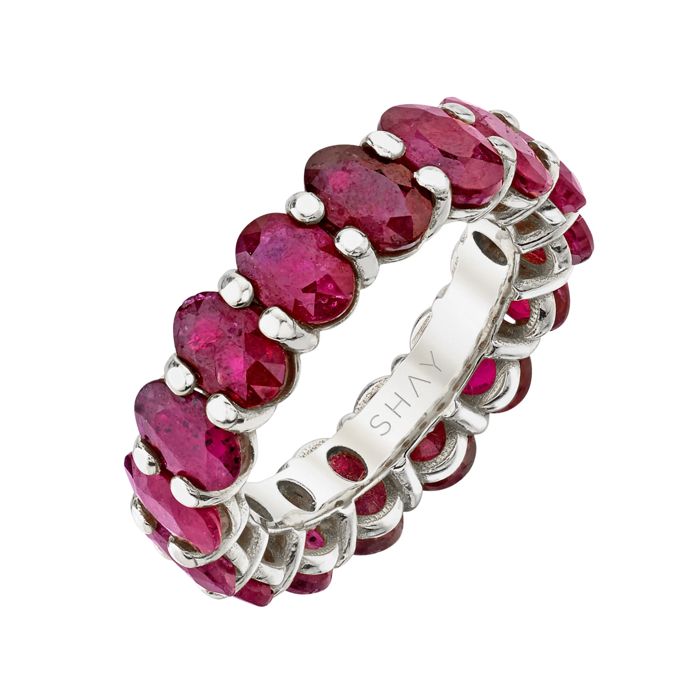 RUBY OVAL ETERNITY BAND - Image 4