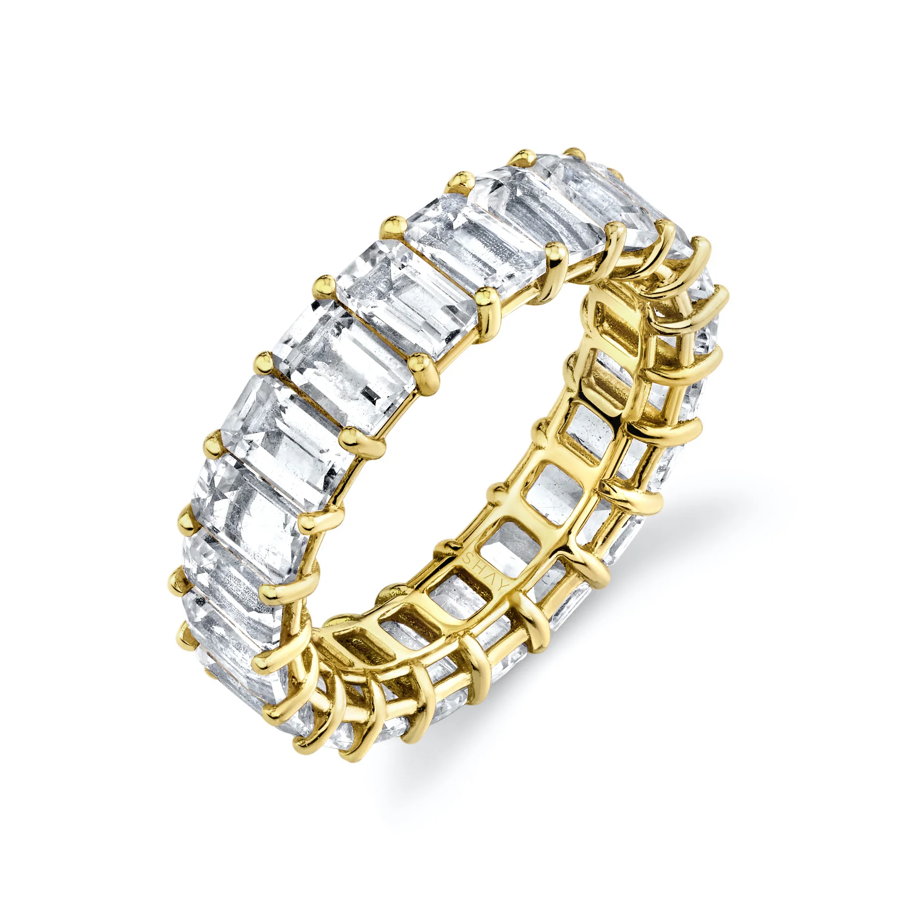 WHITE TOPAZ ETERNITY BAND - Image 3