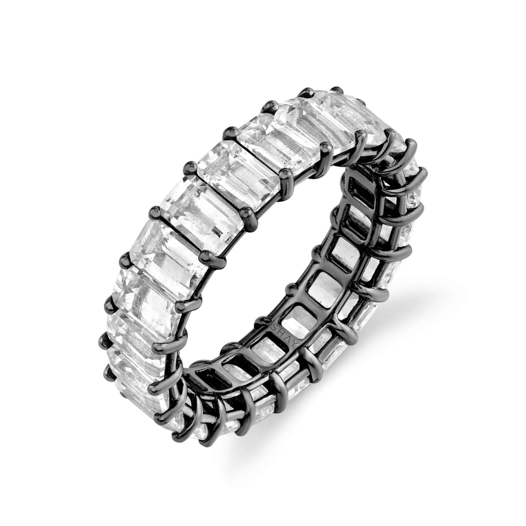 WHITE TOPAZ ETERNITY BAND - Image 5