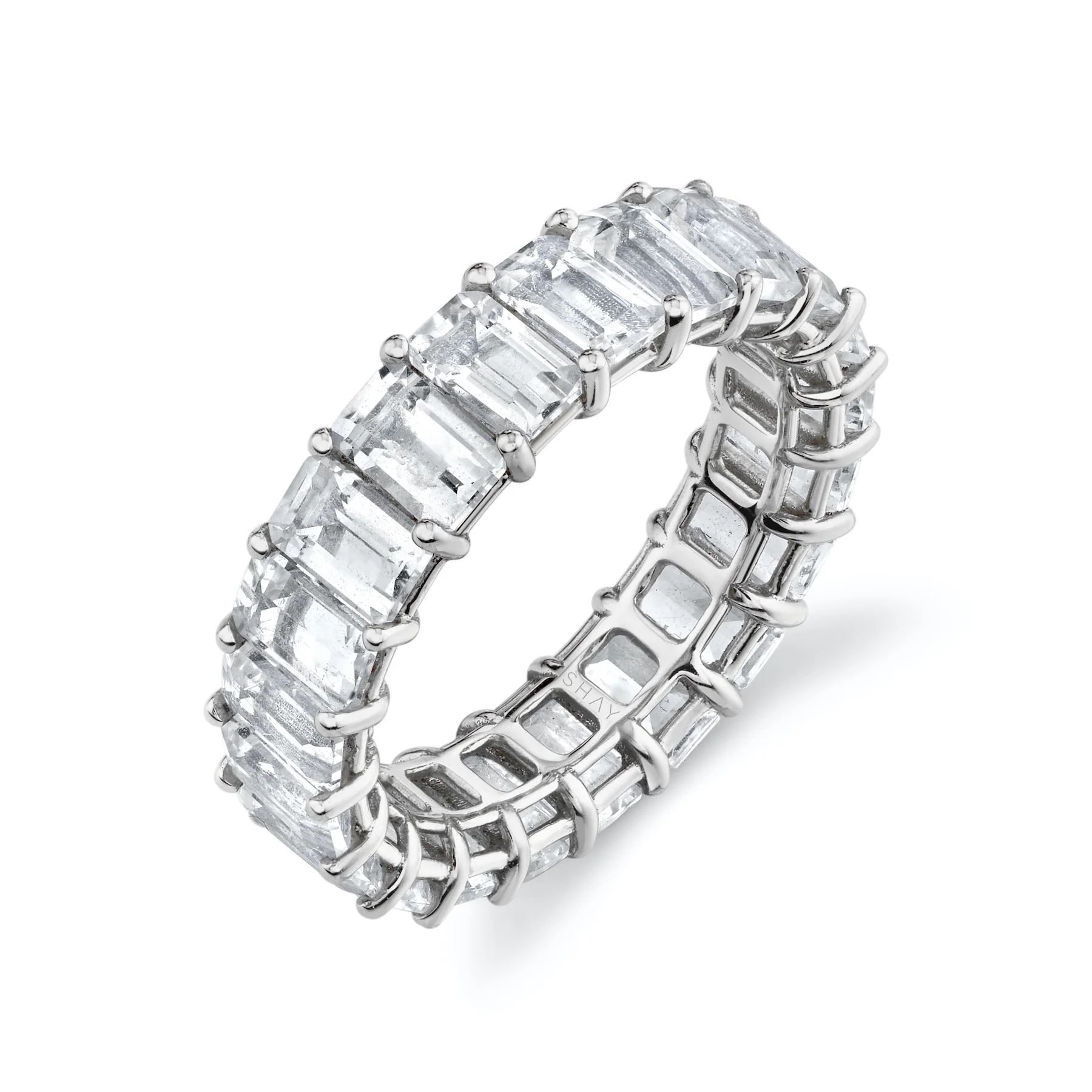 WHITE TOPAZ ETERNITY BAND - Image 6